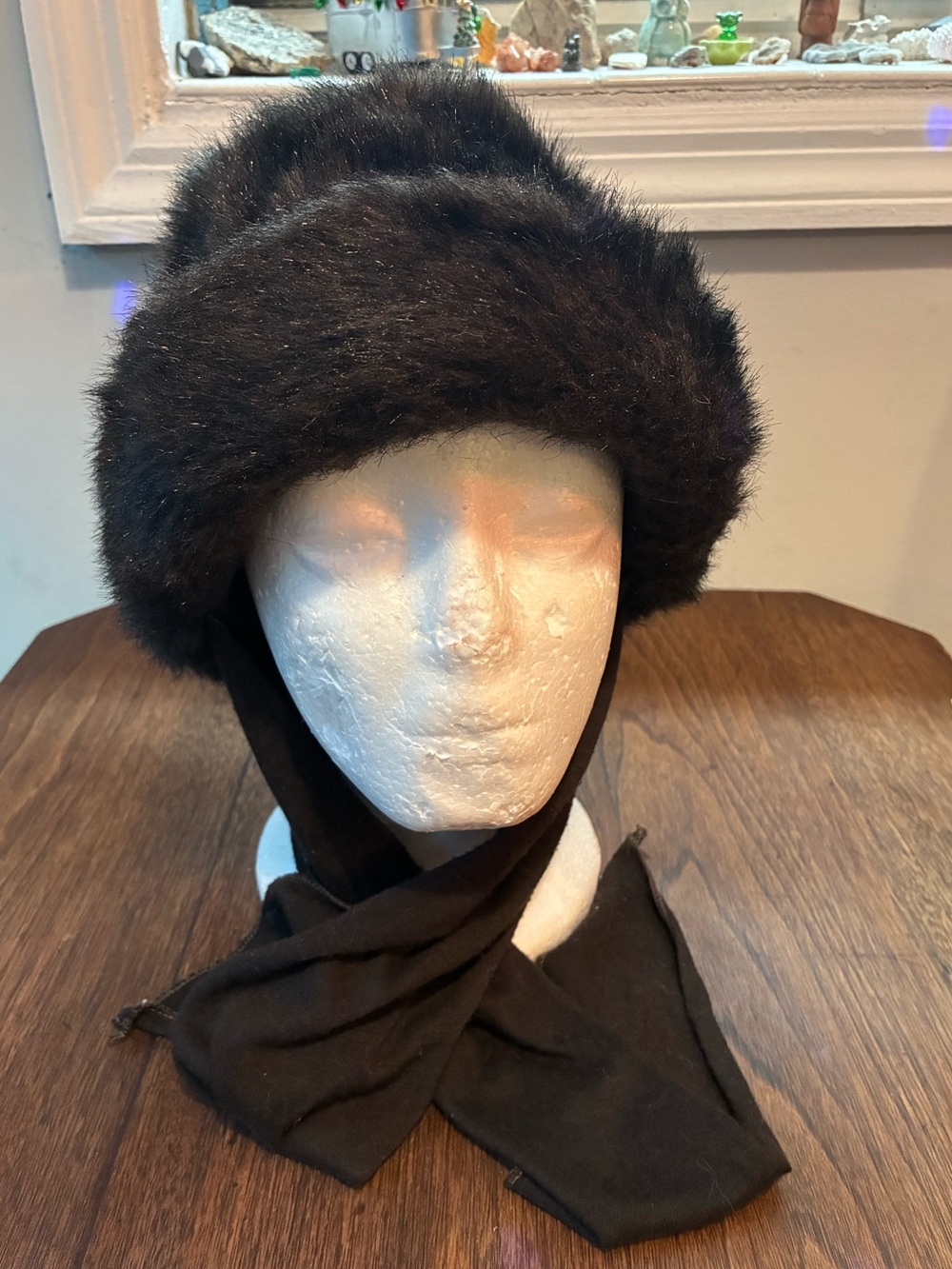 Faux Mink Cossack- Pill Box - TrapperHood- Vinrage